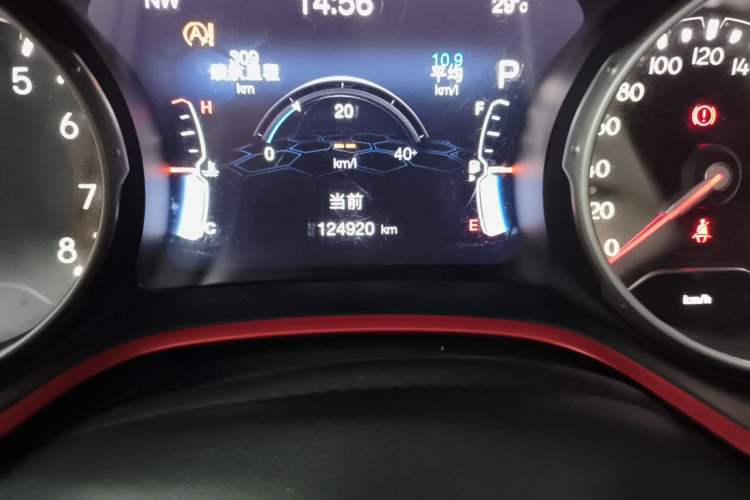 Used Jeep Compass 2017 200TS Automatic High-Performance All-Wheel Drive Edition Odometer Close Up