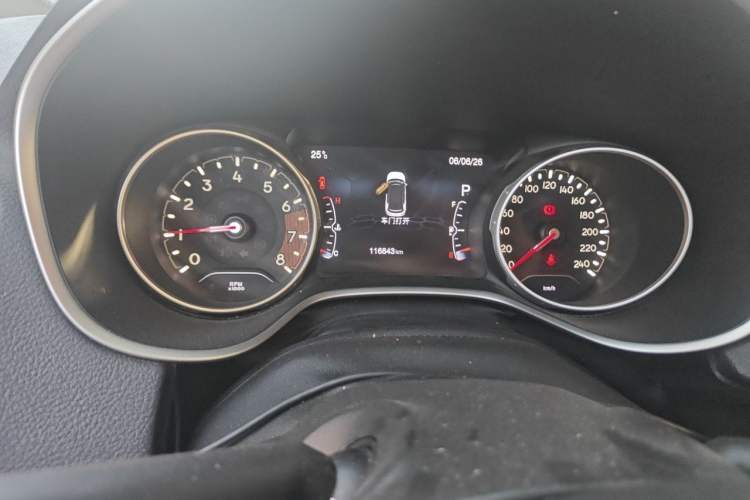 Used Jeep Compass 2017 200T Automatic Family Edition Odometer Close Up