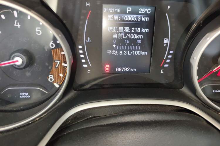 Used Jeep Compass 2017 200T Automatic Enjoyment Version Odometer Close Up