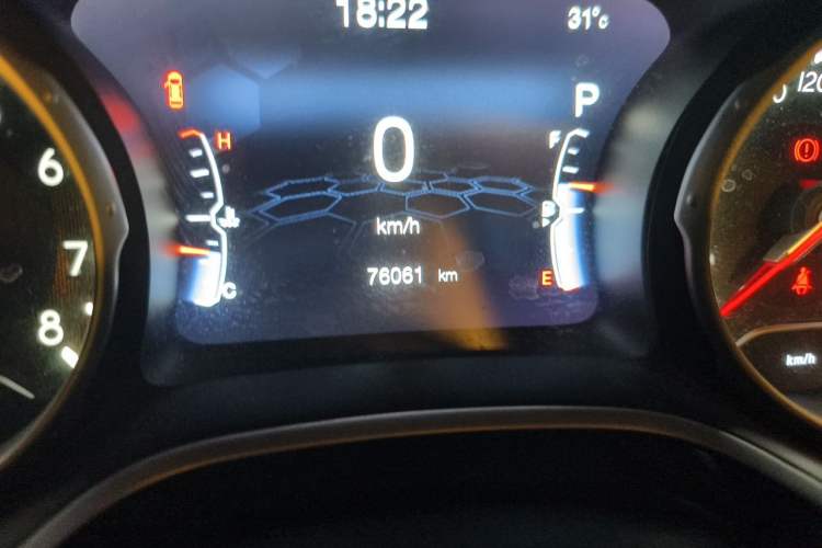 Used Jeep Compass 2017 200T Automatic Family Edition Odometer Close Up