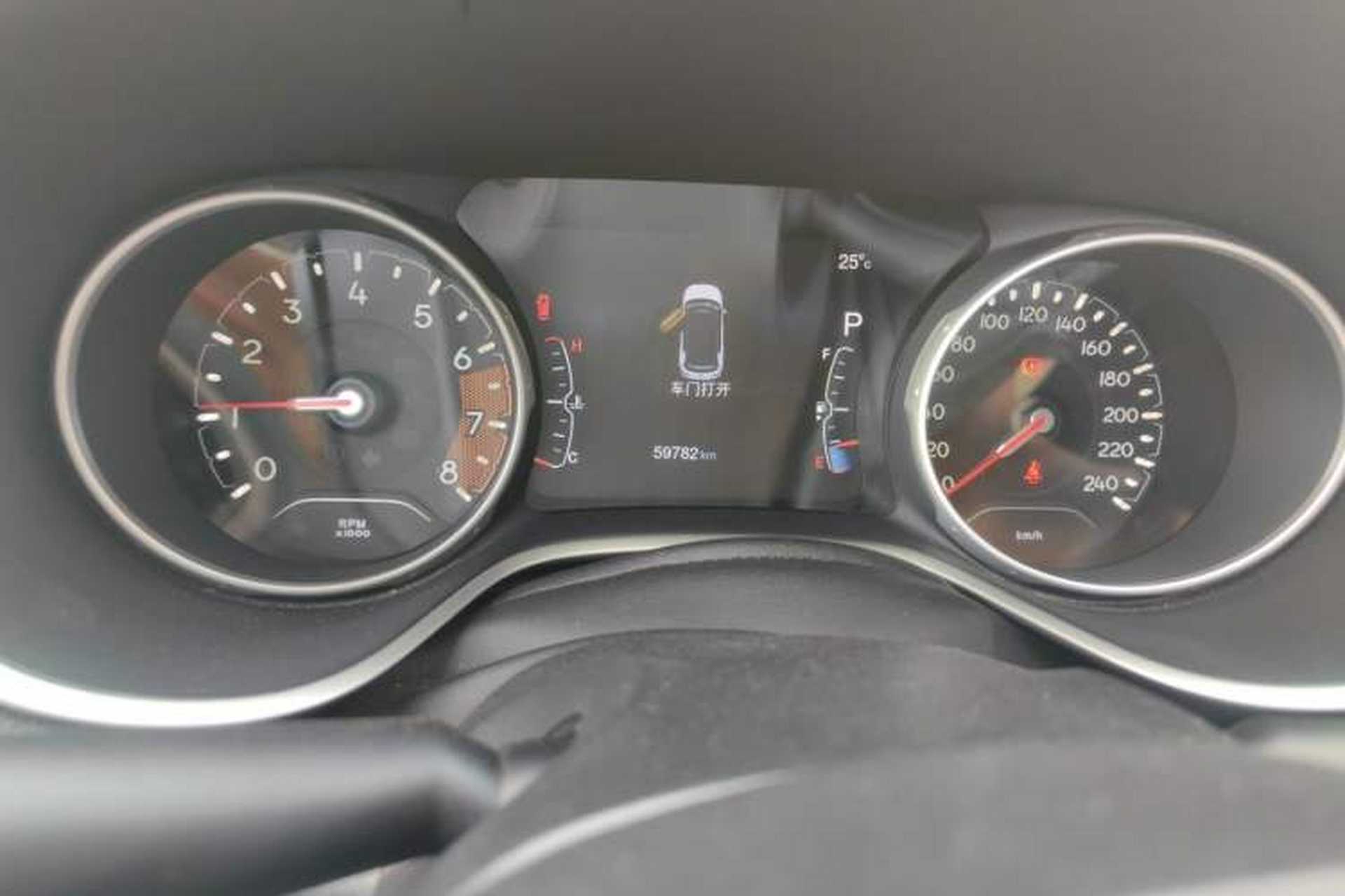 Used Jeep Compass 2017 200T Automatic Family Edition Odometer Close Up