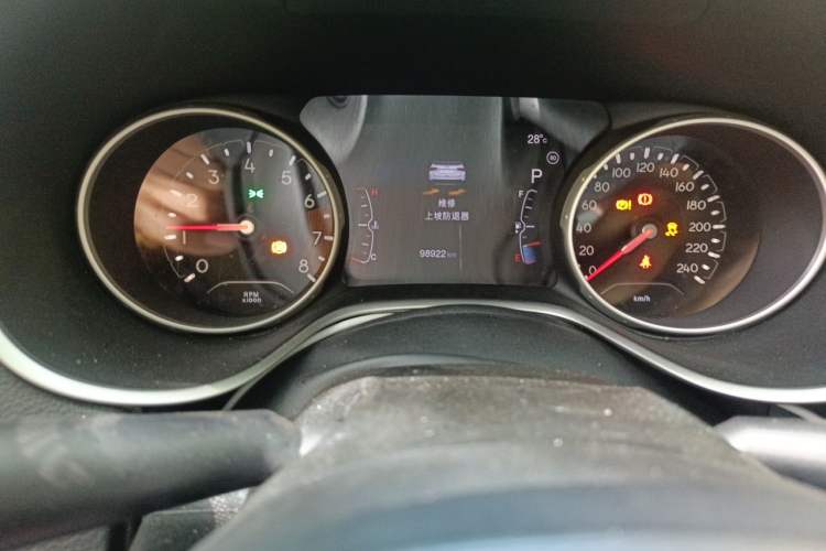 Used Jeep Compass 2017 200T Automatic Prestige Edition Odometer Close Up