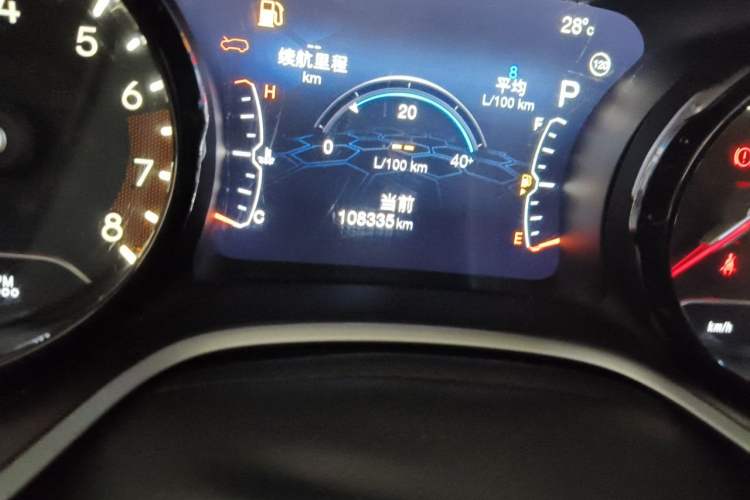 Used Jeep Compass 2017 200T Automatic Prestige Edition Odometer Close Up