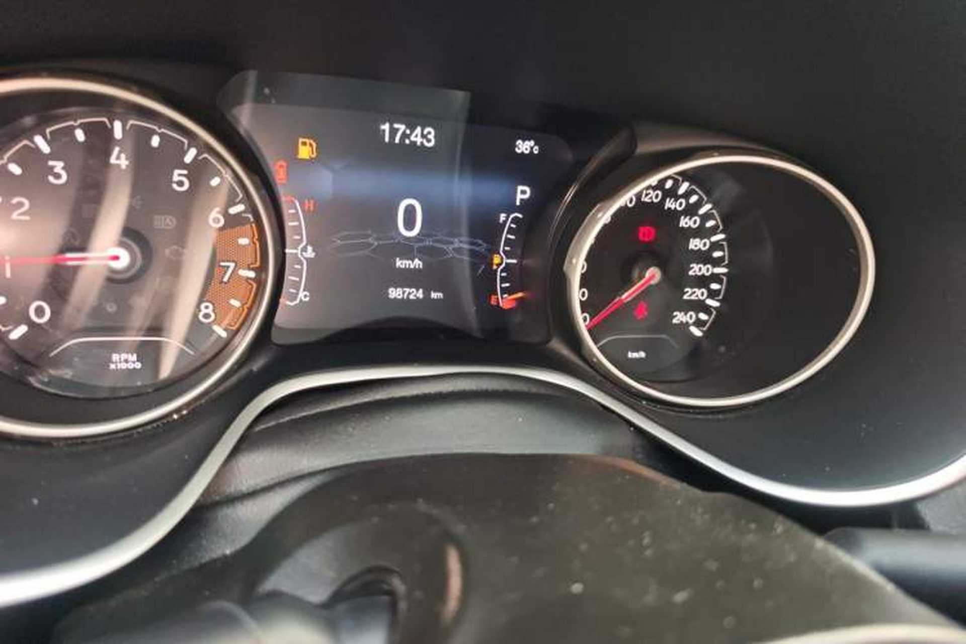 Used Jeep Compass 2017 200T Automatic Family Edition Odometer Close Up