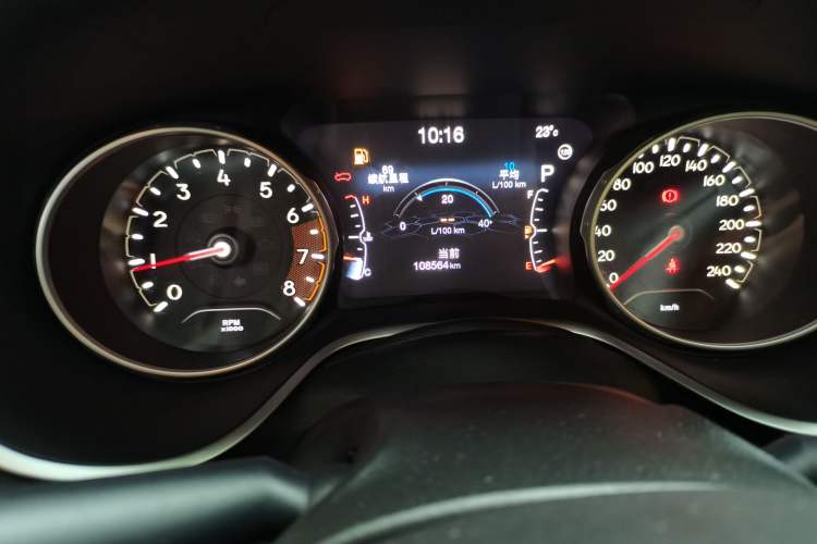Used Jeep Compass 2017 200T Automatic Prestige Edition Odometer Close Up