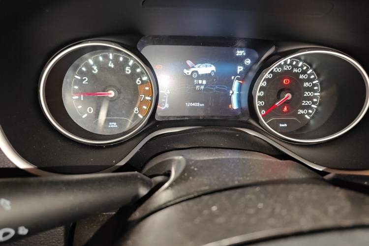 Used Jeep Compass 2017 200T Automatic Family Edition Odometer Close Up