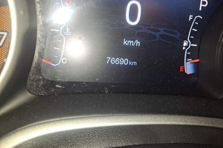 Used Jeep Compass 2017 200T Automatic Prestige Edition Odometer Close Up