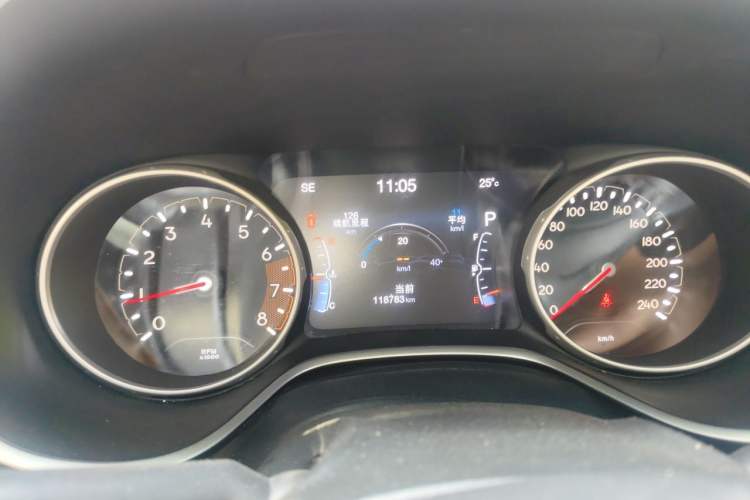 Used Jeep Compass 2017 200T Automatic Family Edition Odometer Close Up