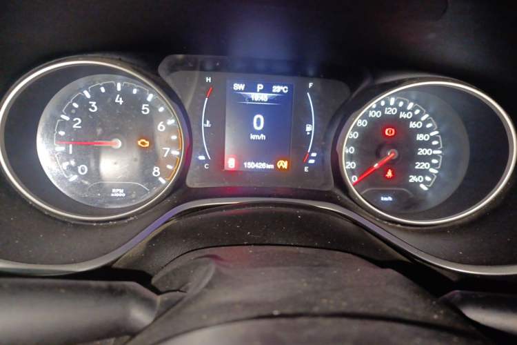 Used Jeep Compass 2017 200T Automatic Enjoyment Edition Odometer Close Up
