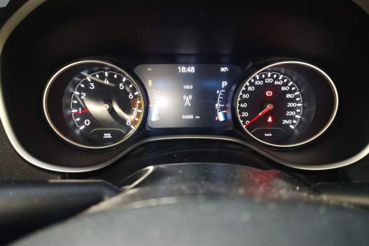 Used Jeep Compass 2017 200T Automatic Family Edition Odometer Close Up