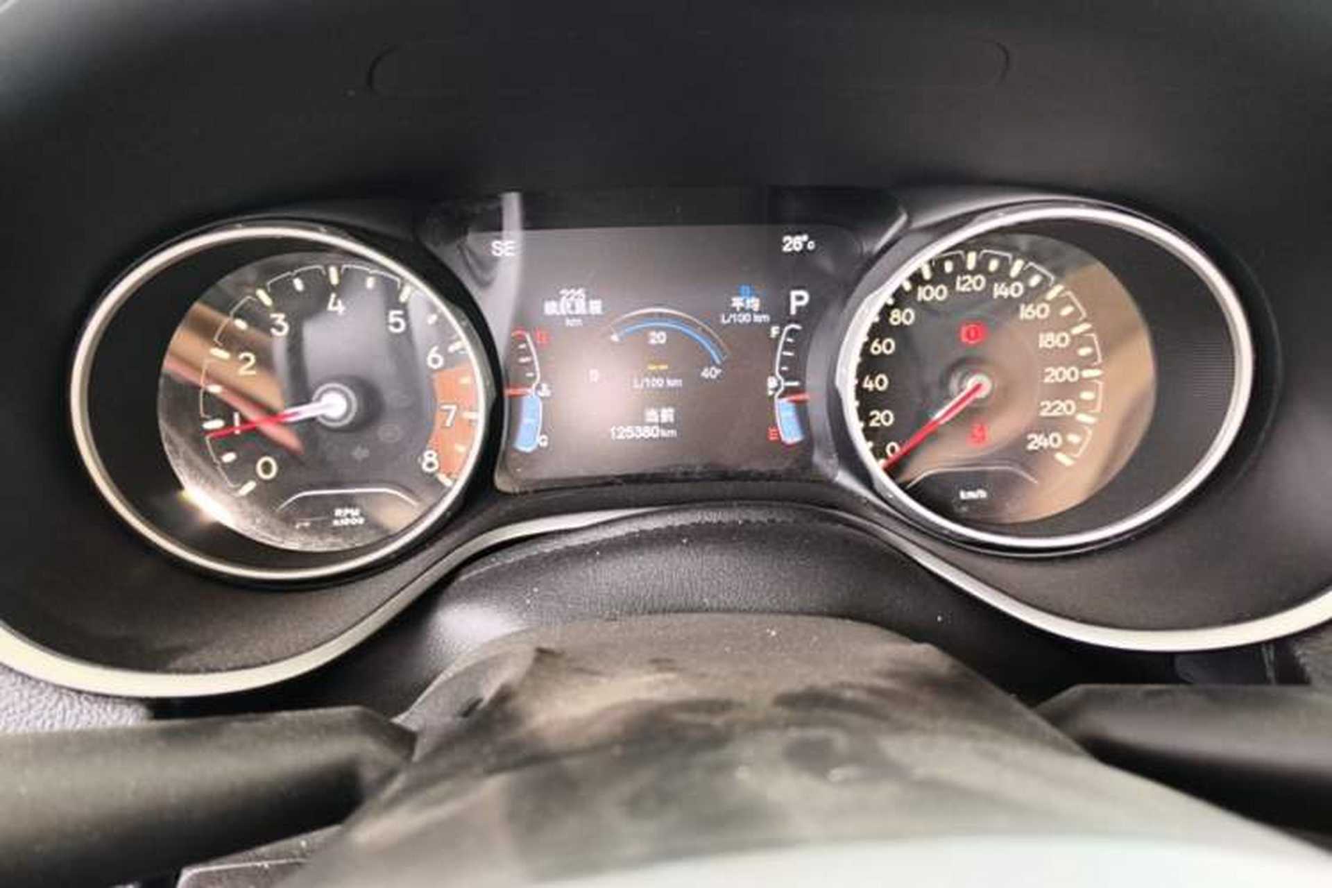 Used Jeep Compass 2017 200T Automatic Family Edition Odometer Close Up