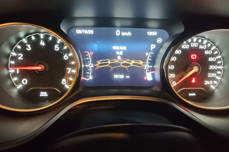 Used Jeep Compass 2017 200T Automatic Family Edition Odometer Close Up