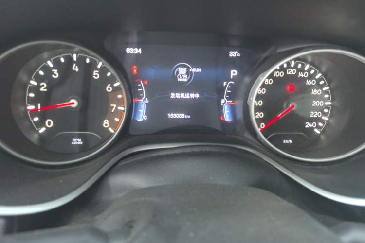 Used Jeep Compass 2017 200T Automatic Family Edition Odometer Close Up