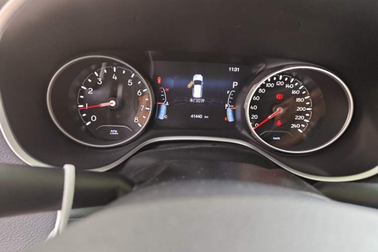 Used Jeep Compass 2017 200T Automatic Family Edition Odometer Close Up