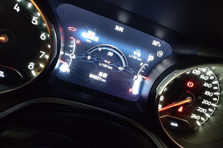 Used Jeep Compass 2017 200T Automatic Family Edition Odometer Close Up