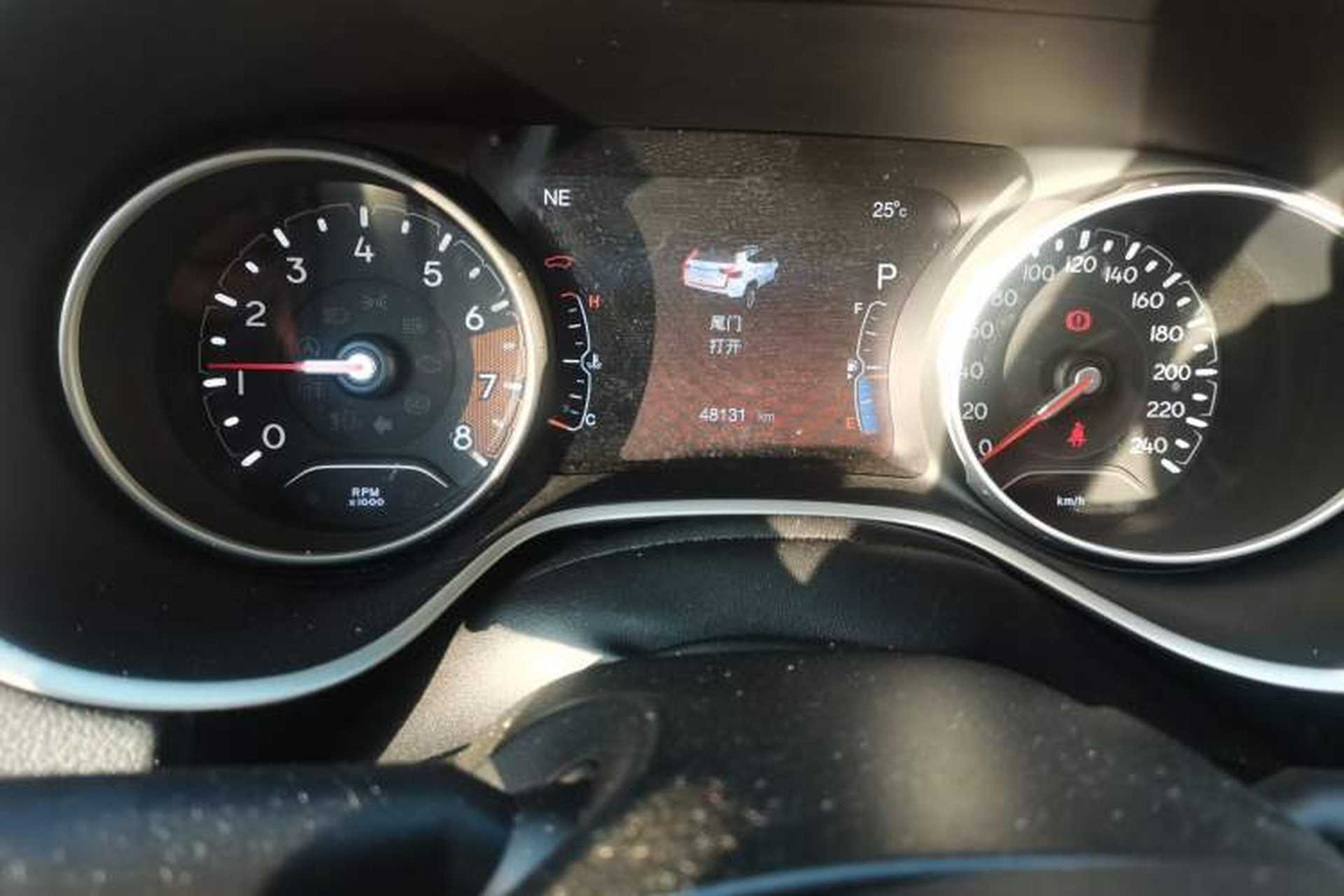 Used Jeep Compass 2017 200T Automatic Family Edition Odometer Close Up