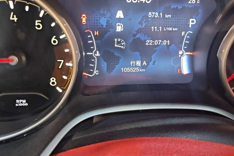 Used Jeep Compass 2017 200T Automatic Family Edition Odometer Close Up