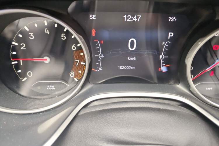 Used Jeep Compass 2017 200T Automatic Family Edition Odometer Close Up