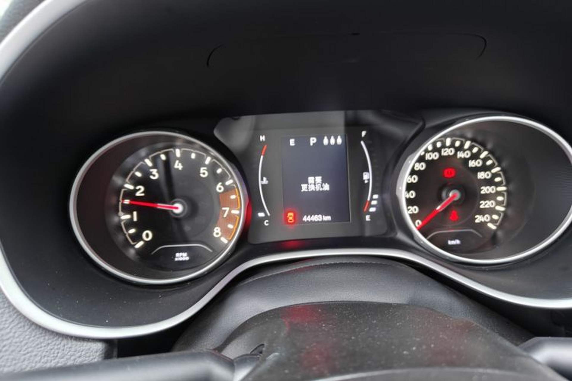 Used Jeep Compass 2019 220T Automatic Enjoyment Version Odometer Close Up