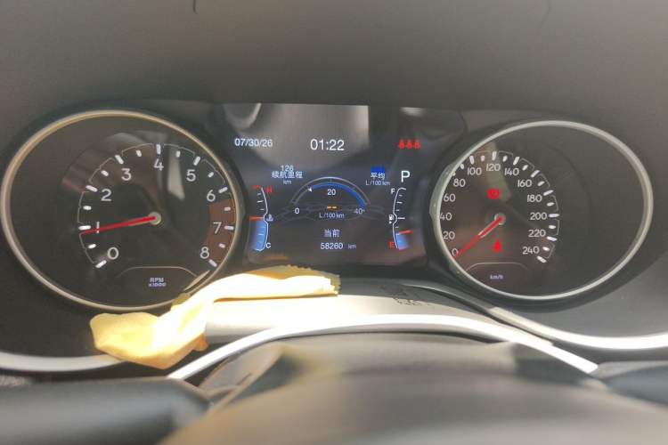 Used Jeep Compass 2019 220T Automatic Family Edition Odometer Close Up
