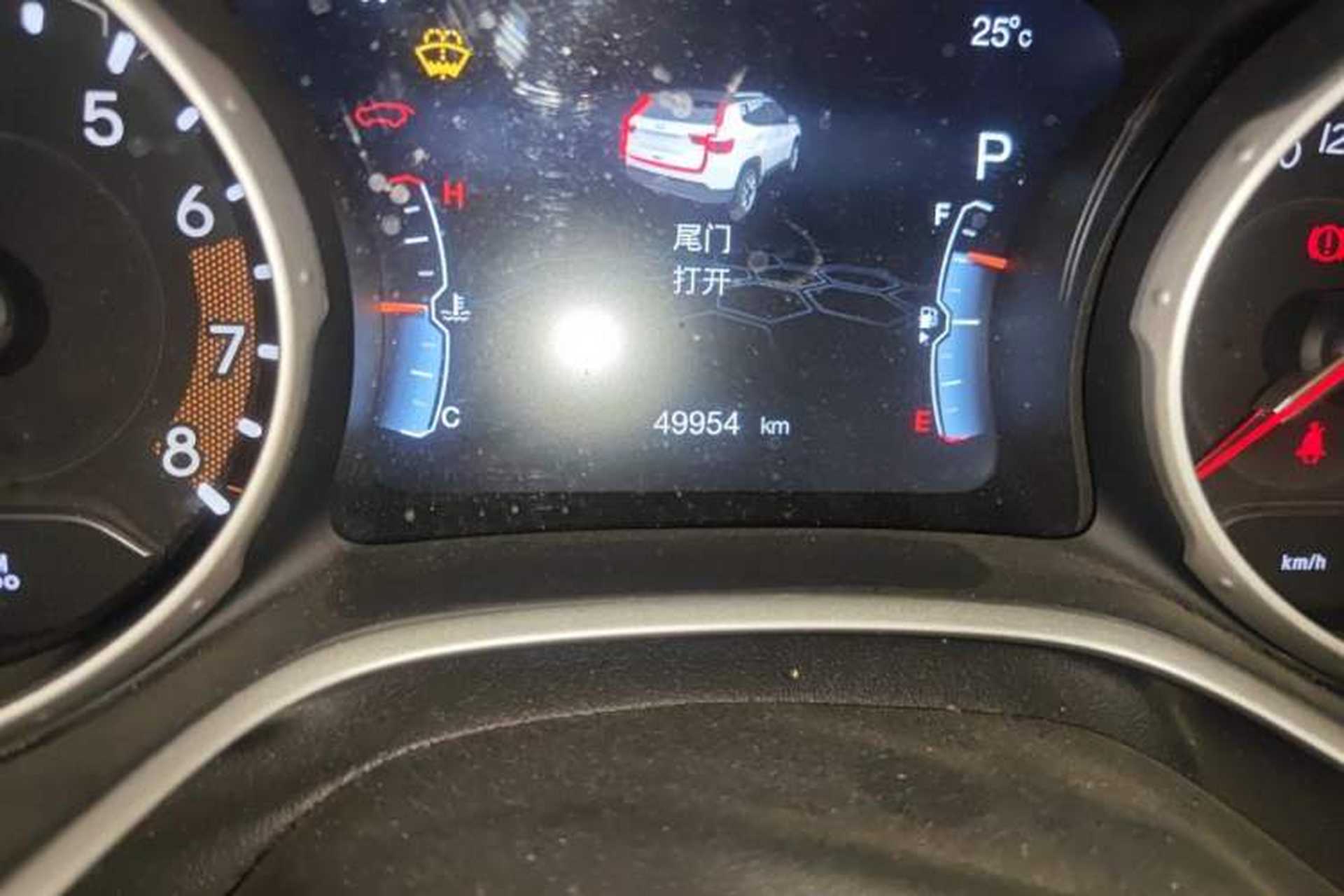 Used Jeep Compass 2019 200TS Automatic Premium - Connected Large Screen Version Odometer Close Up