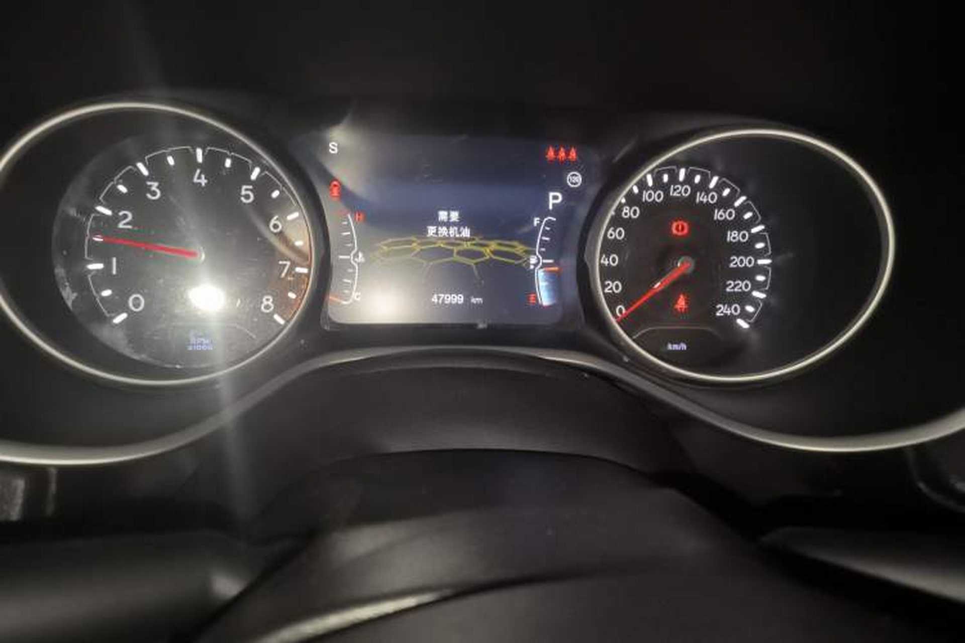 Used Jeep Compass 2019 220T Automatic Family Edition Odometer Close Up