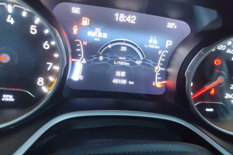 Used Jeep Compass 2020 220T Automatic Elite Edition Odometer Close Up