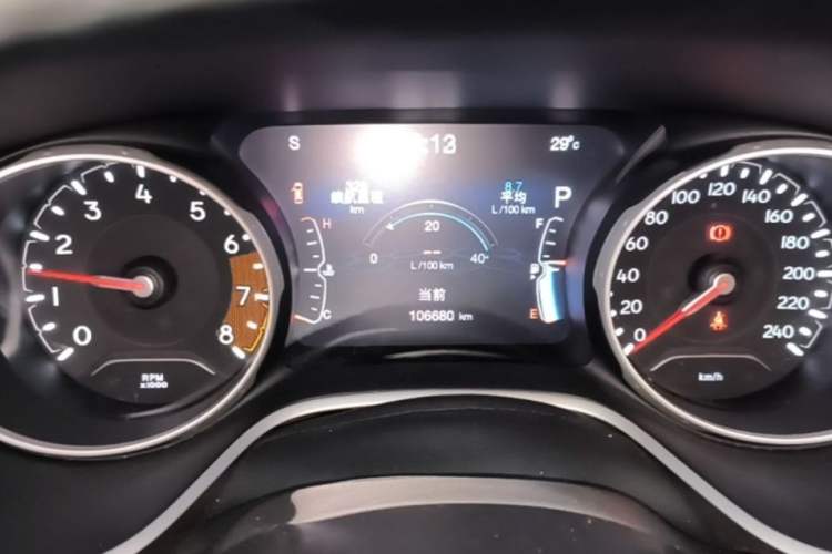 Used Jeep Compass 2020 220T Automatic Night Eagle Edition Odometer Close Up