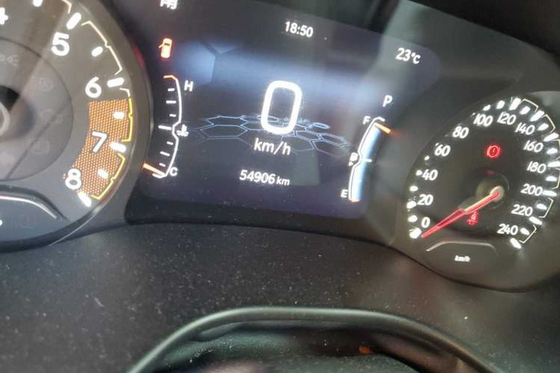 Used Jeep Compass 2021 220T Automatic Leading Edition Odometer Close Up