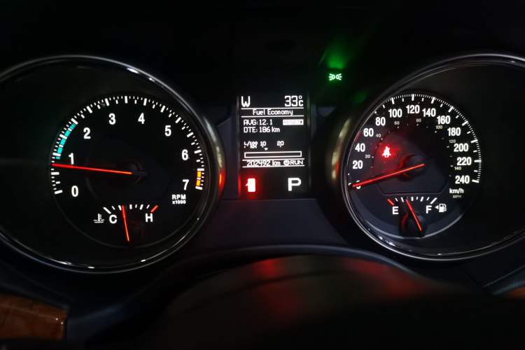 Used Jeep Grand Cherokee  Odometer Close Up