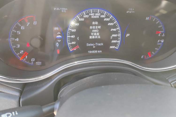 Used Jeep Grand Cherokee SRT 2014 6.4L SRT8 Odometer Close Up