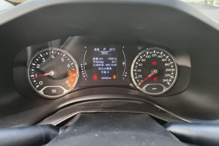 Used Jeep Renegade 2017 180T Automatic High-Energy Version Odometer Close Up