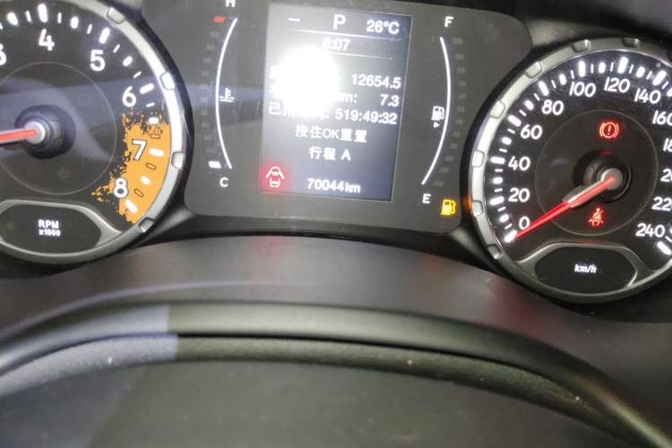 Used Jeep Renegade 2017 180T Automatic High-Energy Version Odometer Close Up