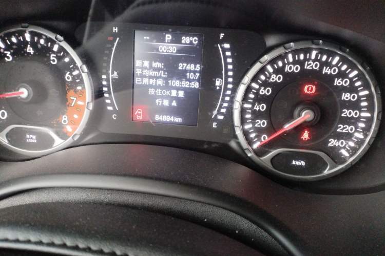 Used Jeep Renegade 2017 180T Automatic High-Energy Version Odometer Close Up