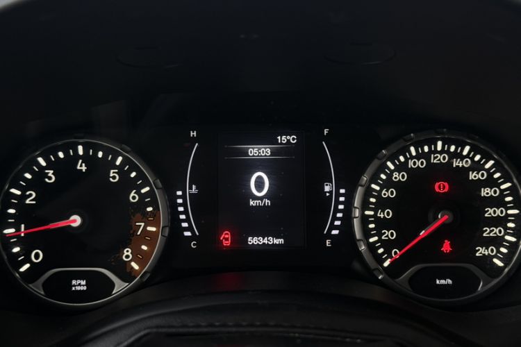 Used Jeep Renegade 2017 180T Manual Kinetic Edition Odometer Close Up