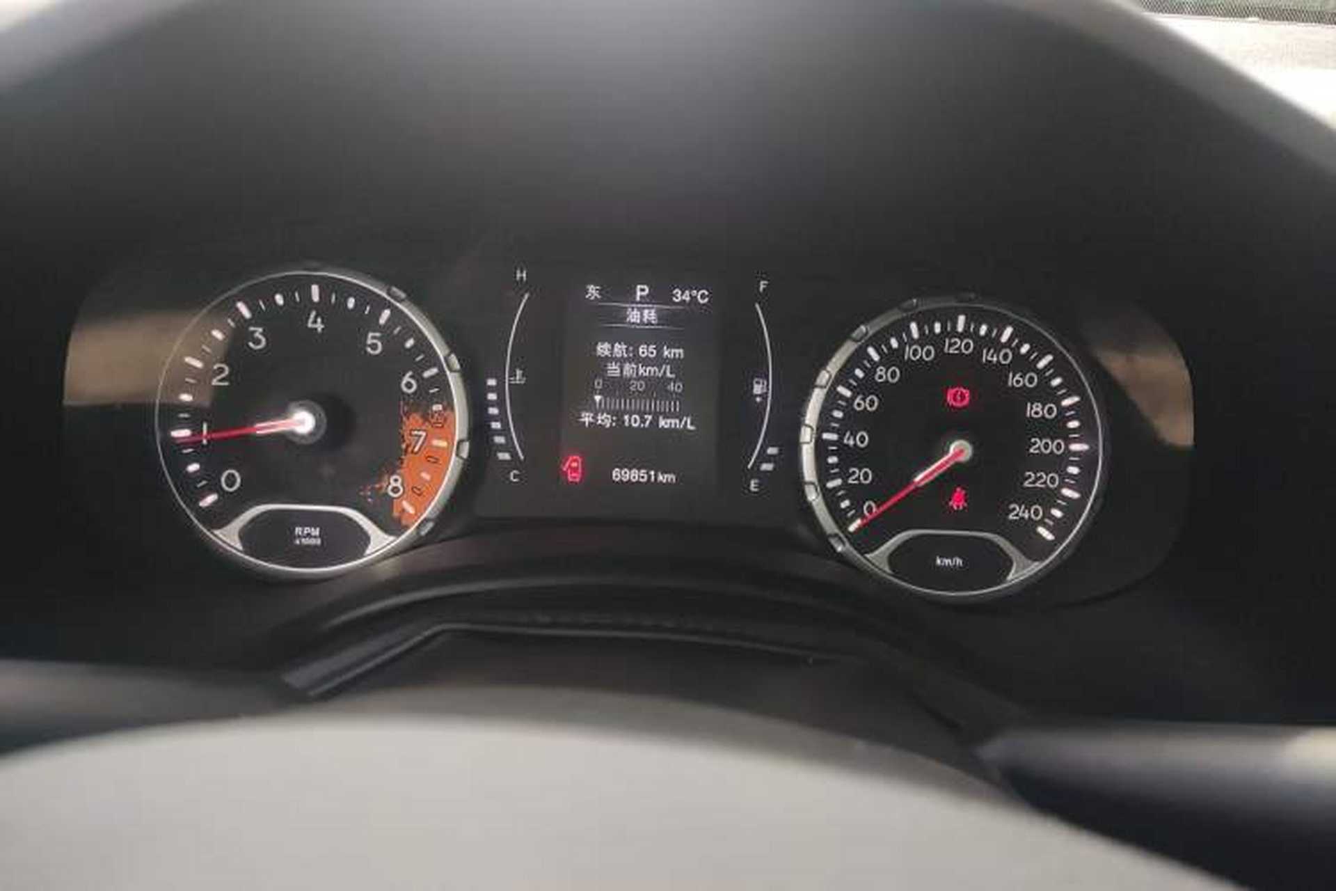 Used Jeep Renegade 2019 220T Automatic Leading Edition Odometer Close Up