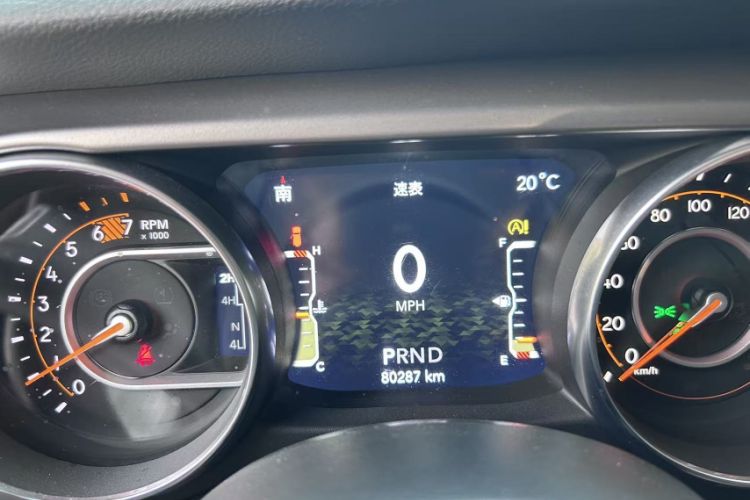 Used Jeep Wrangler  Odometer Close Up
