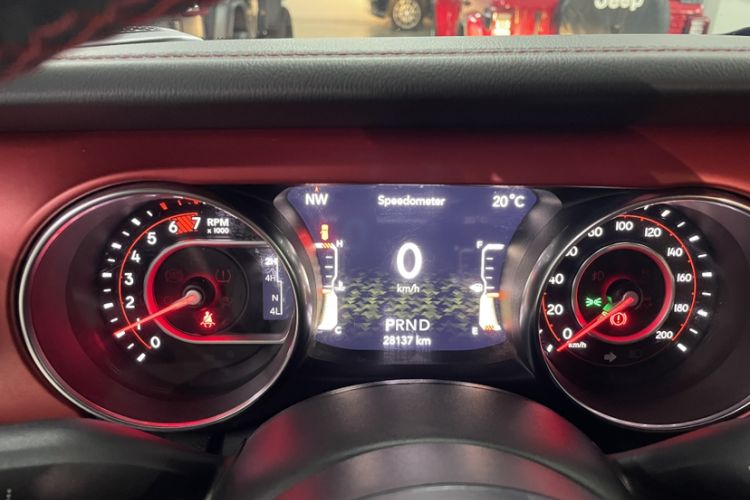 Used Jeep Wrangler  Odometer Close Up