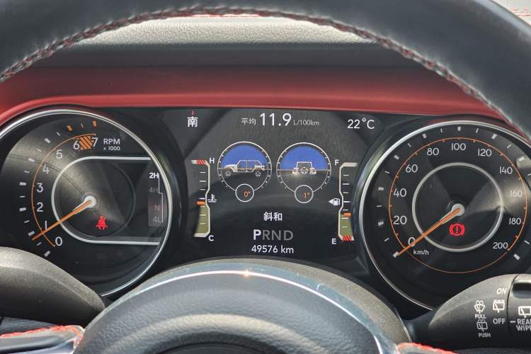 Used Jeep Wrangler  Odometer Close Up