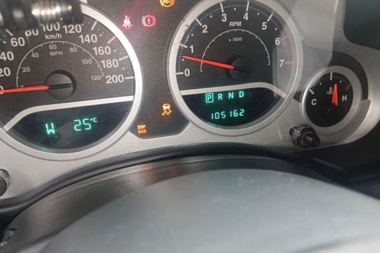 Used Jeep Wrangler 2008 3.8L Sahara Four-Door Edition Odometer Close Up