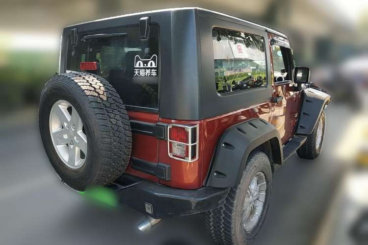 Used Jeep Wrangler 2008 3.8L Sahara two-door model Rear Right 45 Deg