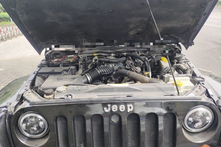 Used Jeep Wrangler 2010 3.8L Sahara two-door model Engine Bay