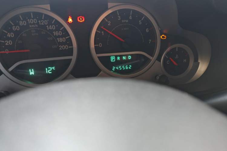 Used Jeep Wrangler 2010 3.8L Sahara Four-Door Edition Odometer Close Up
