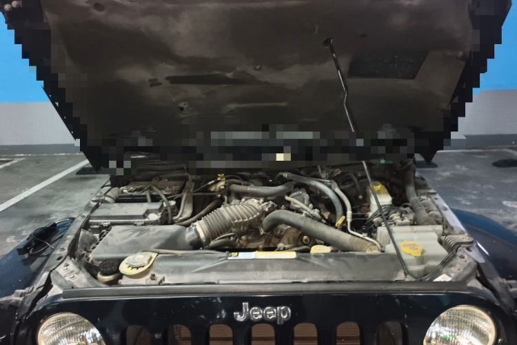 Used Jeep Wrangler 2011 3.8L Sahara two-door model Engine Bay