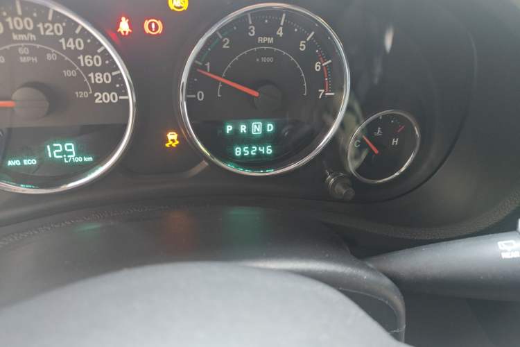 Used Jeep Wrangler 2011 3.8L Rubicon two-door version Odometer Close Up