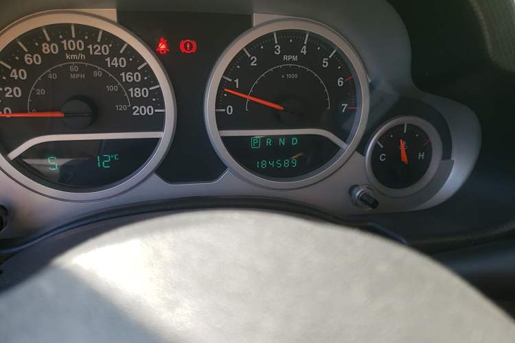 Used Jeep Wrangler 2011 3.8L Sahara two-door model Odometer Close Up