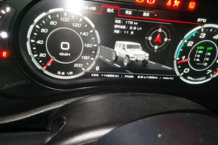 Used Jeep Wrangler 2011 3.8L Sahara Four-Door Edition Odometer Close Up