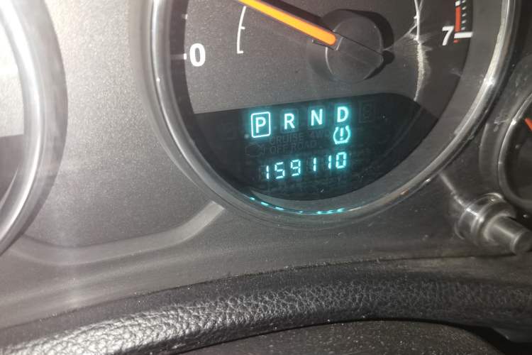 Used Jeep Wrangler 2011 3.8L Rubicon two-door version Odometer Close Up
