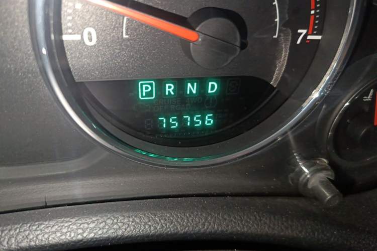 Used Jeep Wrangler 2011 3.8L Rubicon two-door version Odometer Close Up