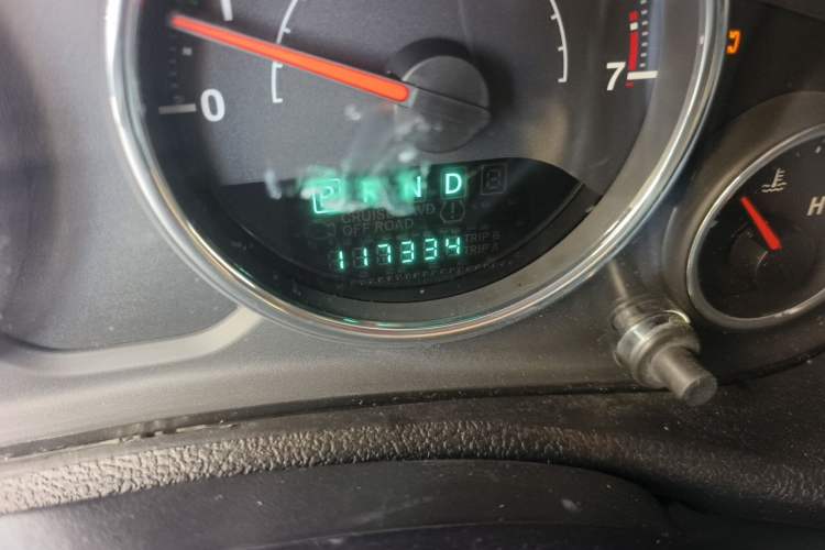 Used Jeep Wrangler  Odometer Close Up